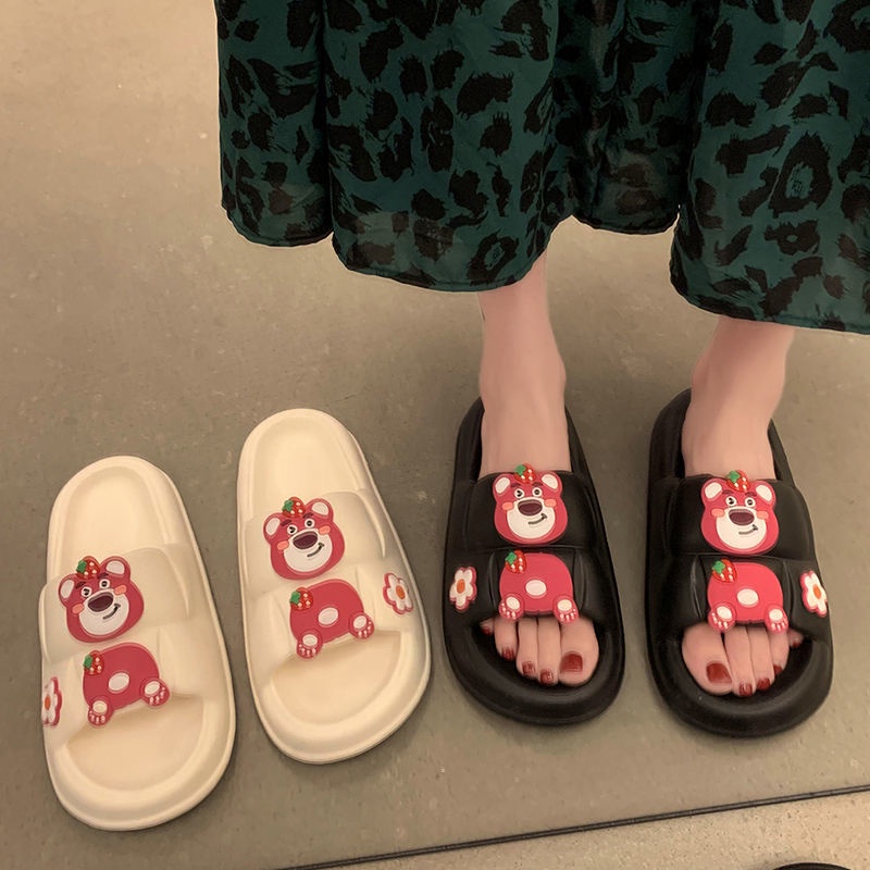 Dép Đi Trong Nhà Đế Mềm Dày Dặn Chống Trượt Họa Tiết Hoạt Hình Dễ Thương Thời Trang Mùa Hè Cho Nữ