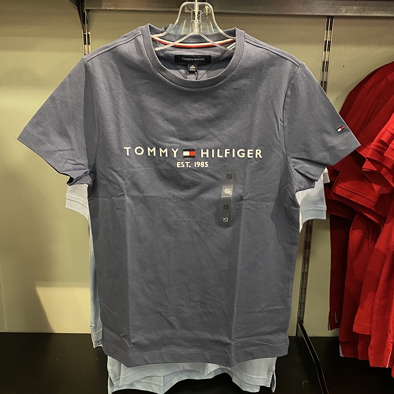 Áo Thun Cotton Ngắn Tay In Họa Tiết New York Dabao TOMMY HILFIGER Cá Tính Thoải Mái Cho Nam