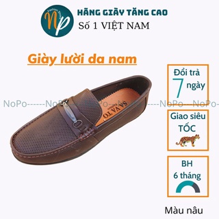 Giày lười nam giày mọi da bò mềm chuẩn Nopo