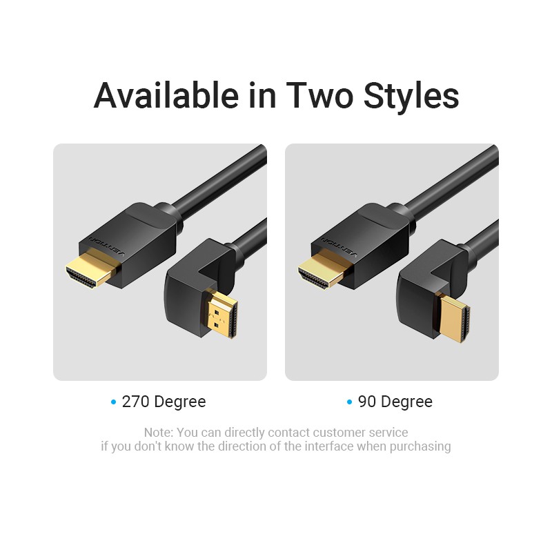 Dây Cáp Hdmi 4k Hdmi 2.0 90 / 270 Độ Cho Apple Tv Ps4