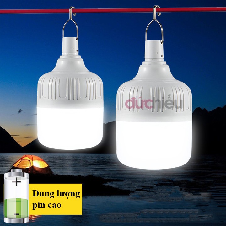 [ Hàng chất lượng ] Bóng đèn tích điện 50w, bóng đèn led sạc tích điện thông minh - Đức Hiếu Shop