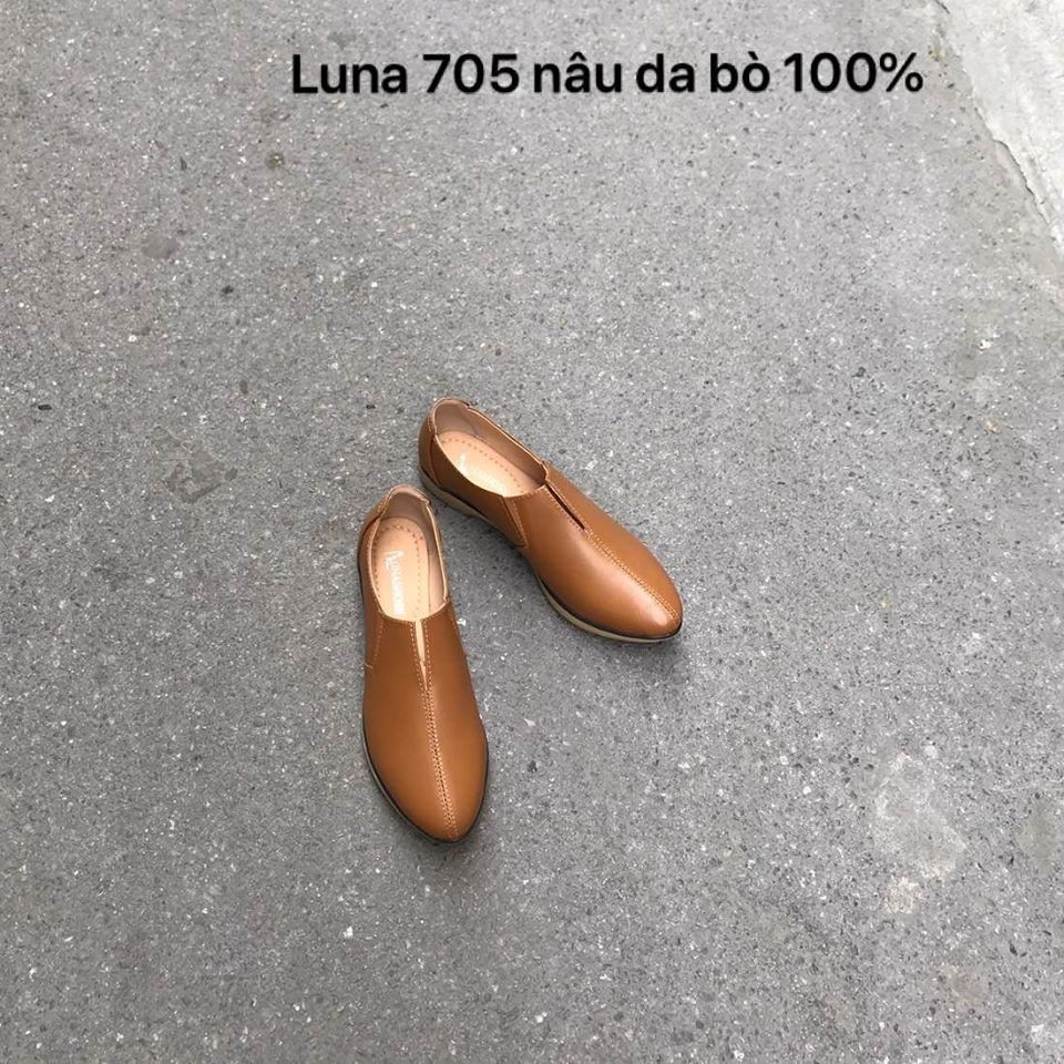 Giày da bò slipon 705 da bò bảo hành 24 tháng bong nổ 1 đổi 1