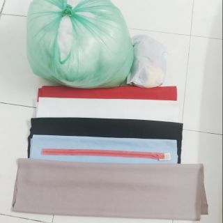 Combo vải nỉ, vải lót, khoá kéo, bông nhồi gối