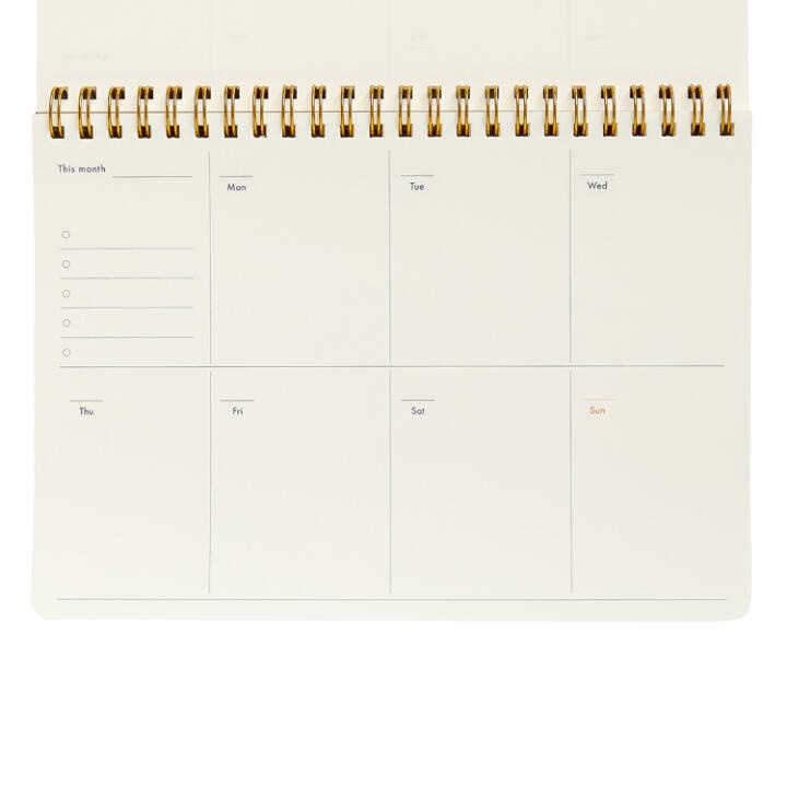 Sổ Kế Hoạch Học Tập Study Planner ARTBOX Hàn Quốc Họa Tiết Gấu Bear Màu Xanh Navy Đóng Gáy Lò Xo