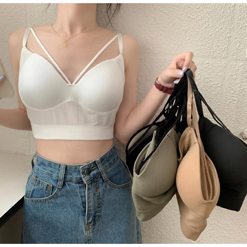 197372 Áo Lót Dây Chéo Lưng Có Thể Điều Chỉnh Chất Liệu Cao Su Latex