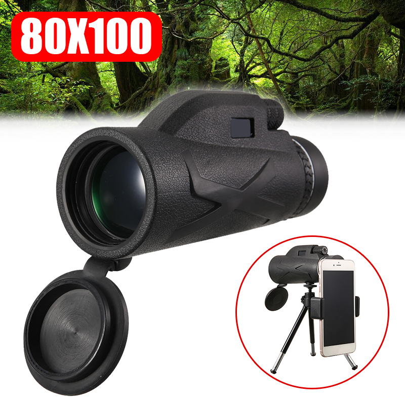 Ống Nhòm 80x100 Zoom Hd Có Kẹp Gắn Điện Thoại Cho Hoạt Động Ngoài Trời