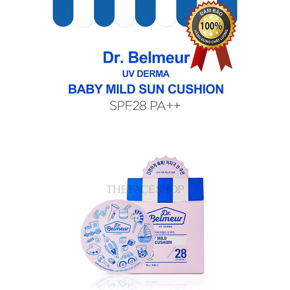 Phấn nước chống nắng Dr.Belmeur UV Derma Baby Mild Sun Cushion SPF28 PA++ 15g