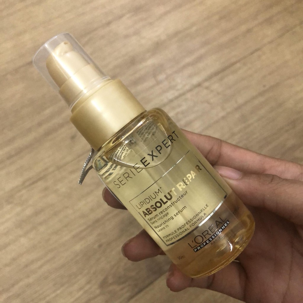 Tinh dầu serum L'oreal Absolut Repair Lipidium phục hồi tóc 3 tác động 50ml