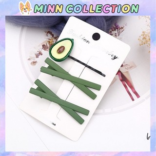 SET KẸP TÓC TRÁI BƠ (3 CÁI) SIÊU XINH HOT TREND CHO NỮ (ẢNH THẬT)