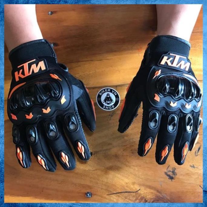 Găng Tay Xe Máy, Bao Tay Đi Phượt Kawasaki - Monter - Probike - Fox Full Ngón Có Gù Bảo Vệ Chuyên Moto