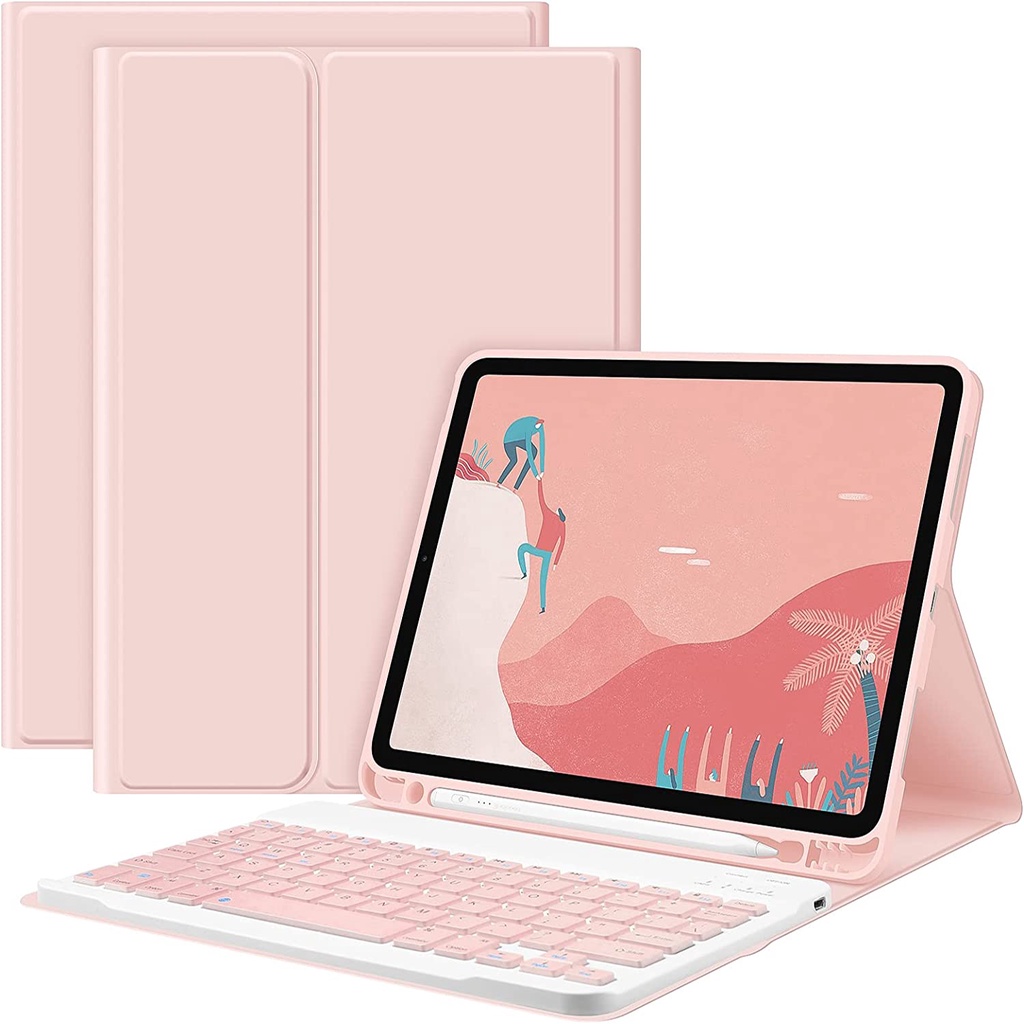 Bao Da Máy Tính Bảng Kèm Bàn Phím bluetooth Cho iPad 2022 Air45 10.9 air1air2-9.7 Mini56789 10.2 pro11pro12.9 2020 mini5 / 4 Ốp