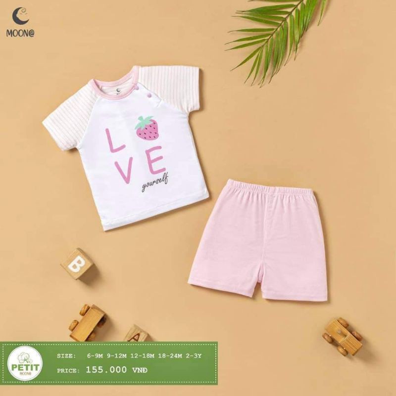 Moon -  XẢ KHO Bộ cộc petit Moon cho bé 6-18kg