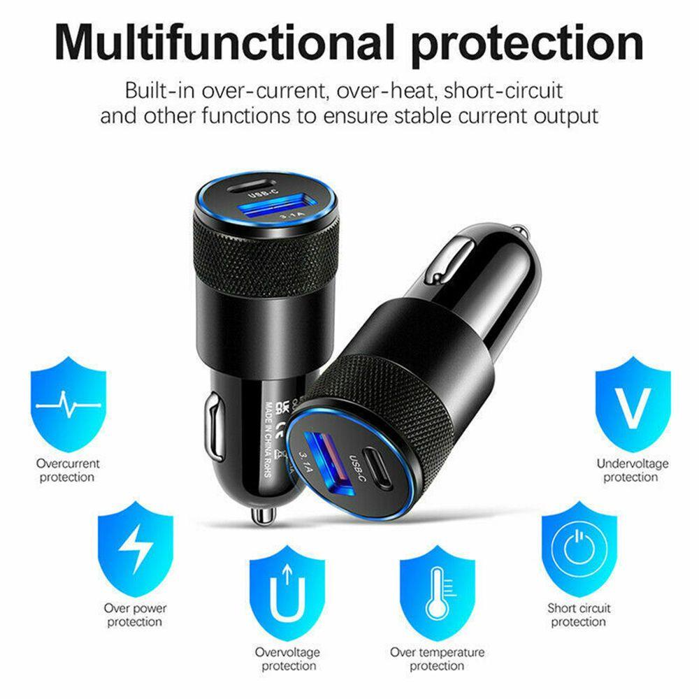 Tẩu Sạc Nhanh Mini Cổng USB Type C Cho Xe Hơi