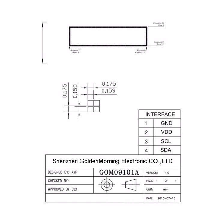 Mô Đun Màn Hình OLED 0.91 Inch 0.91 Chất Lượng Cao&quot; Mô-đun Hiển Thị Màn Hình LED LCD 128X32 OLED Trắng / Xanh Dương Cho Ardunio