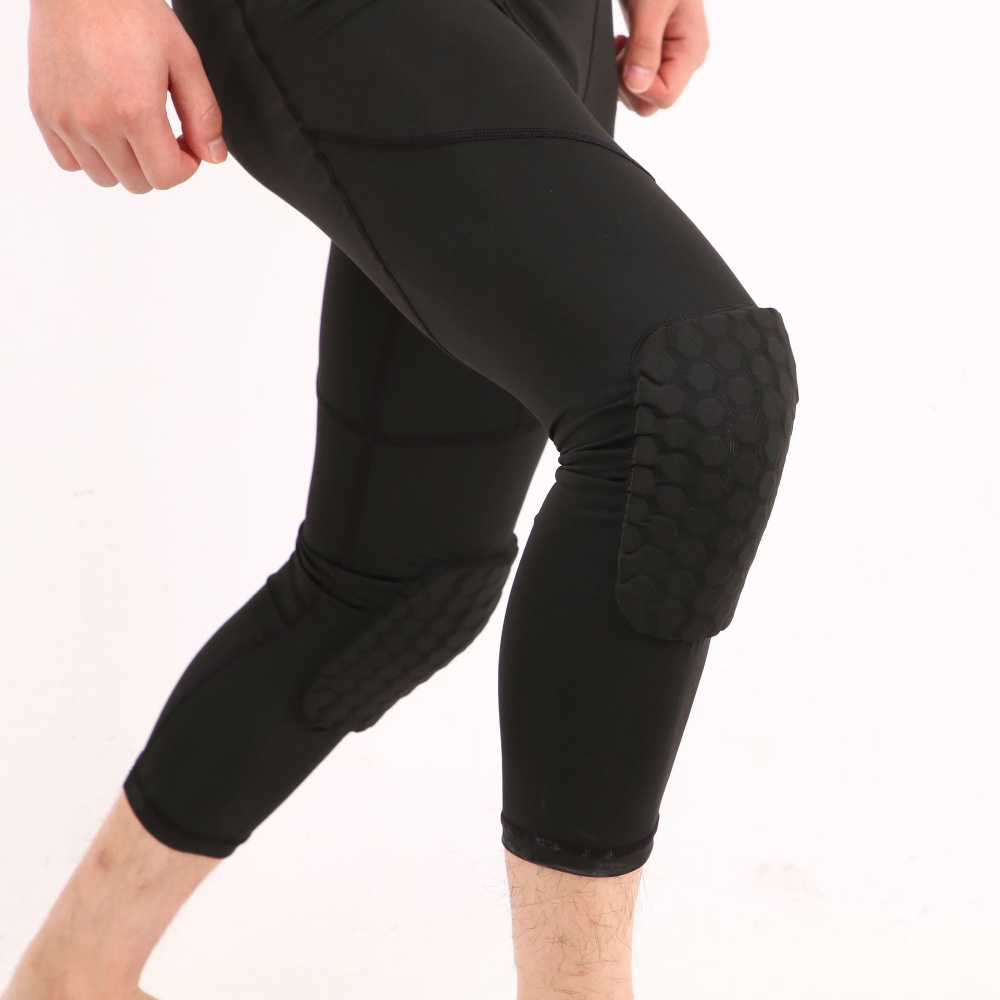 Quần Legging 3/4 Có Đệm Bảo Vệ Đầu Gối Chống Va Chạm Chuyên Dụng Cho Bóng Rổ