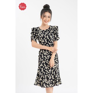 🔥[FREESHIP]🔥Đầm Nữ Hoa Cúc Họa Mi-Chất lụa-Fam-D2082