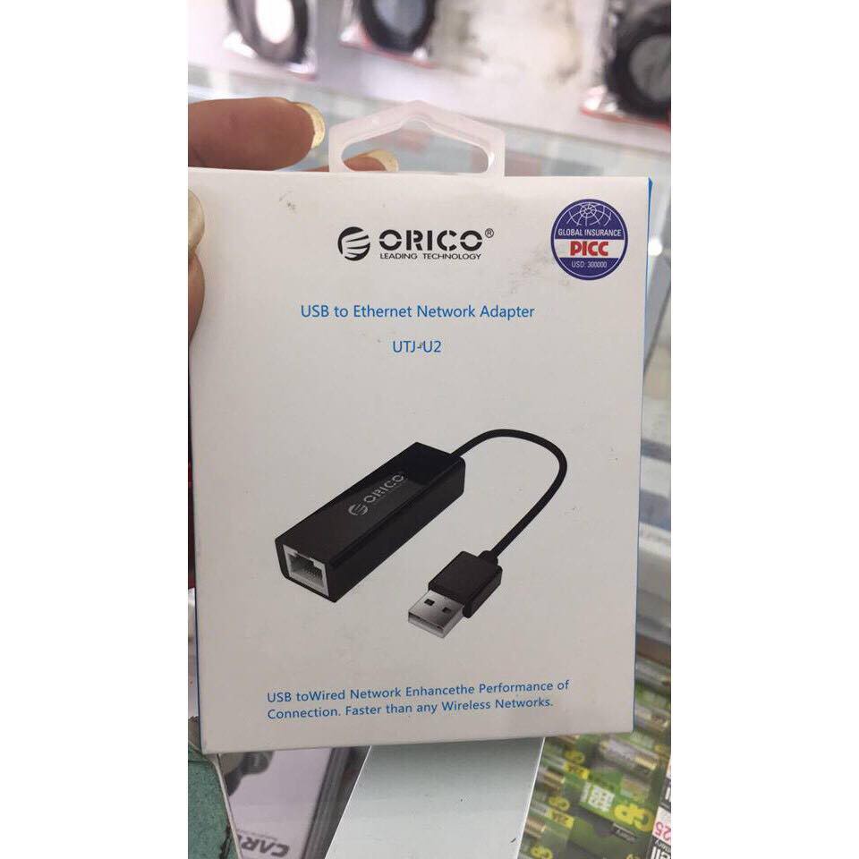 Bộ Chuyển USB 2.0 Sang Cổng LAN Orico UTJ-U2 - Hàng Chính Hãng
