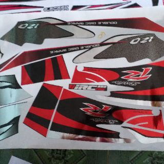 Tem rời crom satria 120R đỏ đen