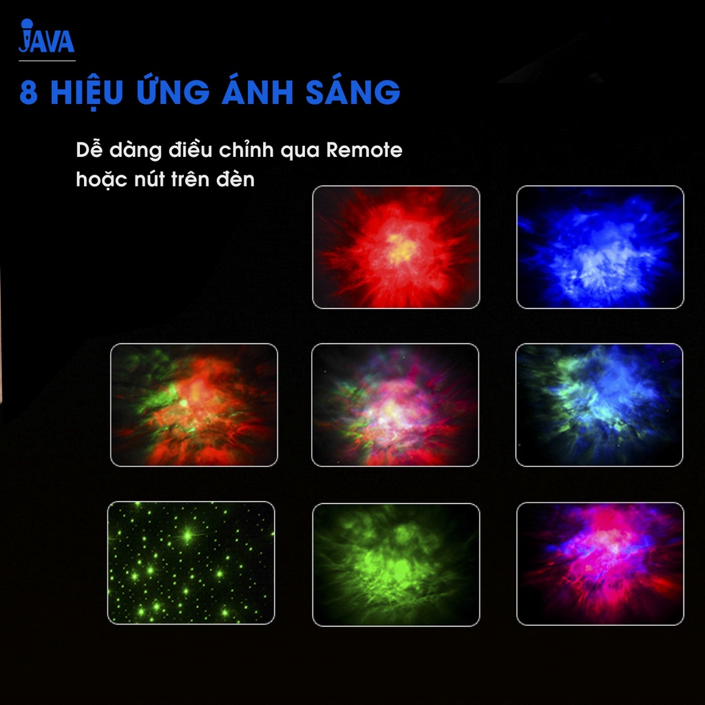 Đèn phi hành gia Starry Sky - Máy chiếu ánh sáng phòng ngủ, đổi màu theo ý muốn, điều khiển từ xa