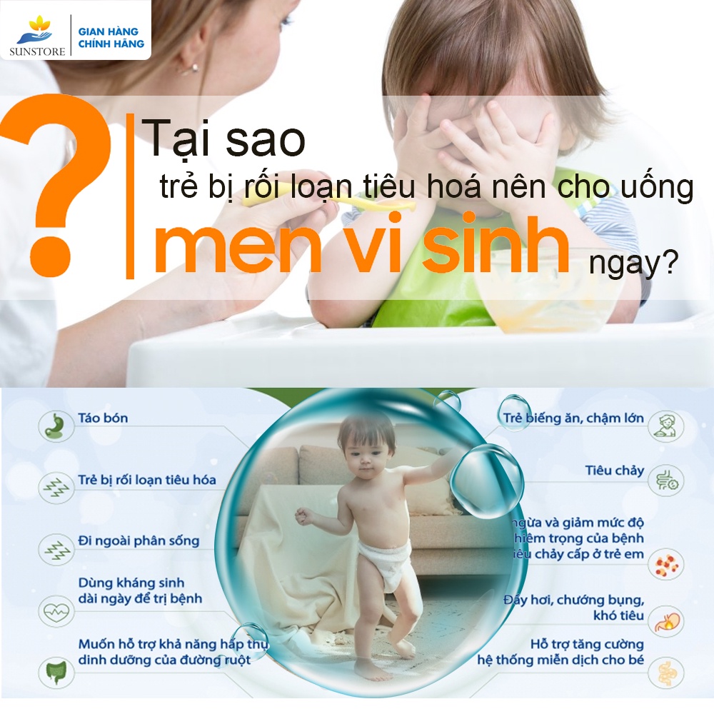 Men vi sinh KIDLAC cho bé hỗ trợ tiêu hoá đường ruột bổ sung vitamin lợi khuẩn - SUN STORE