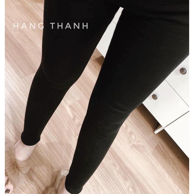 quần legging nữ túi zip hồng uni