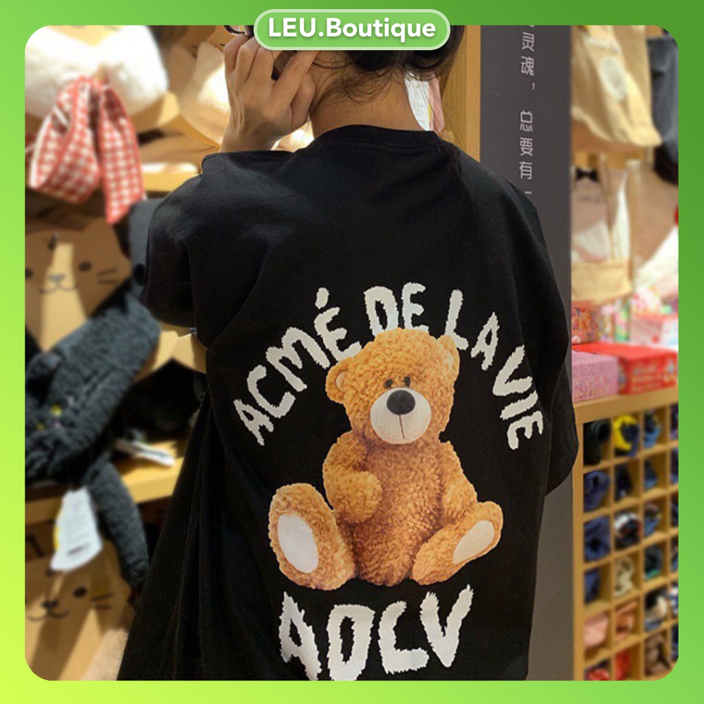 Áo thun unisex nam nữ đẹp Gấu Teddy ADLV basic Leu Boutique | BigBuy360 - bigbuy360.vn