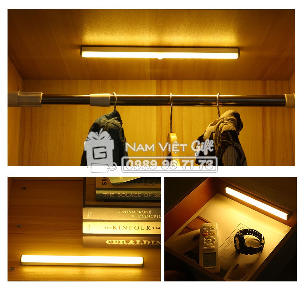 Đèn LED Đèn Cảm Ứng Cảm Biến Chuyển Động Sạc USB Tiện Gắn Hành Lang Tủ Quần Áo Kho