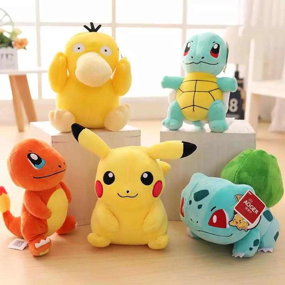 Đồ chơi nhồi bông Hình Pokemon Bulbasaur Charmander Peluche