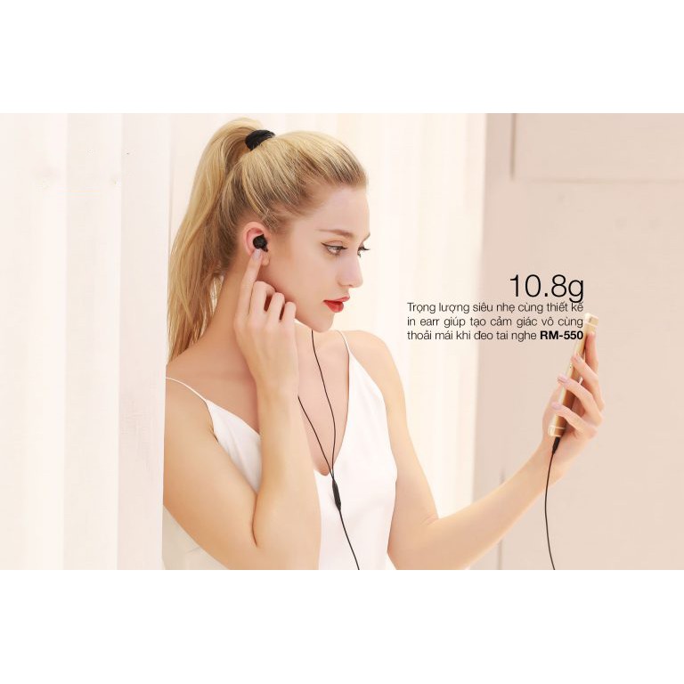 Tai Nghe In Ear Remax RM-550 - Tai nghe có dây remax rm-550 chính hãng