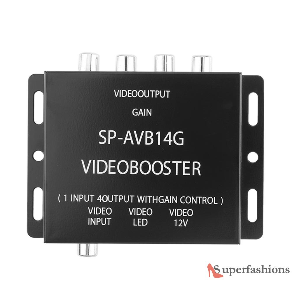 Bộ Khuếch Đại Âm Thanh DVD 12V 1 Đầu Vào 4 Đầu Ra RCA Cho Xe Hơi