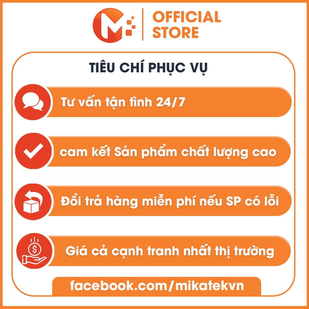Cốc sạc đa năng 4 cổng cục sạc cho Android - iphone Mikatek