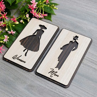 Bộ 2 bảng toilet Men/Women sang trọng - TL05