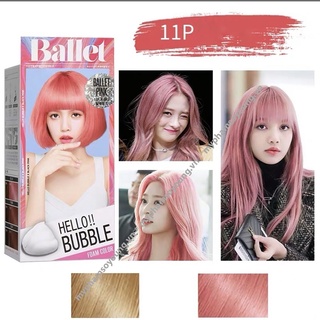 Thuốc Nhuộm Tóc Dạng Bọt Hello Bubble Foam Mise En Scene Màu Hồng