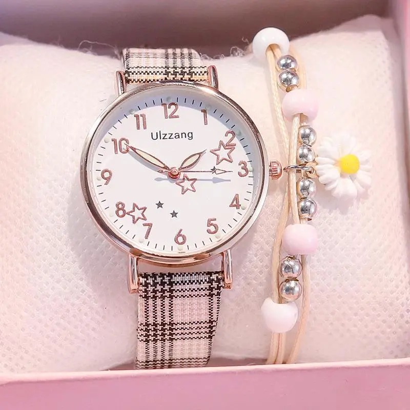 Đồng hồ đeo tay cho nữ dây da chống nước phong cách Ulzzang | BigBuy360 - bigbuy360.vn