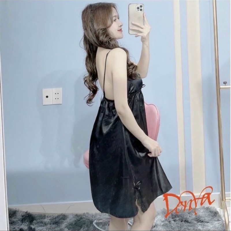 Váy Ngủ Lụa Phối Ren