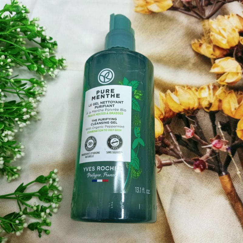 Mẫu mới Gel rửa mặt 390 ml Sebo Vegetal Yves Rocher - chai vòi