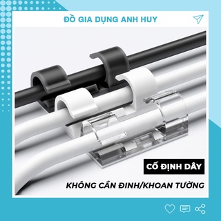 Vỉ 20 nẹp dây diện dán tường giúp kẹp cố dịnh dây điện dây cáp gắn tường siêu dính Gia Dụng Anh Huy