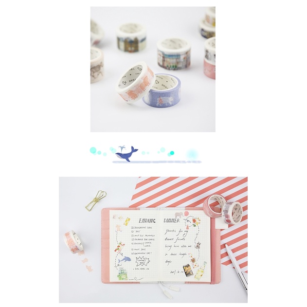 1 Cuộn Băng Keo Washi Nhật Bản 30mm X 7m