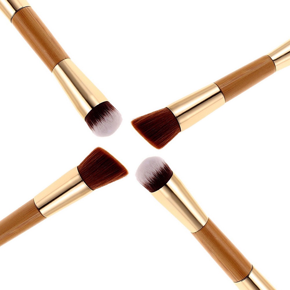 GDTIMA Trang điểm chất lượng cao bàn chải tre xử lý đôi đầu trang điểm bàn chải 1