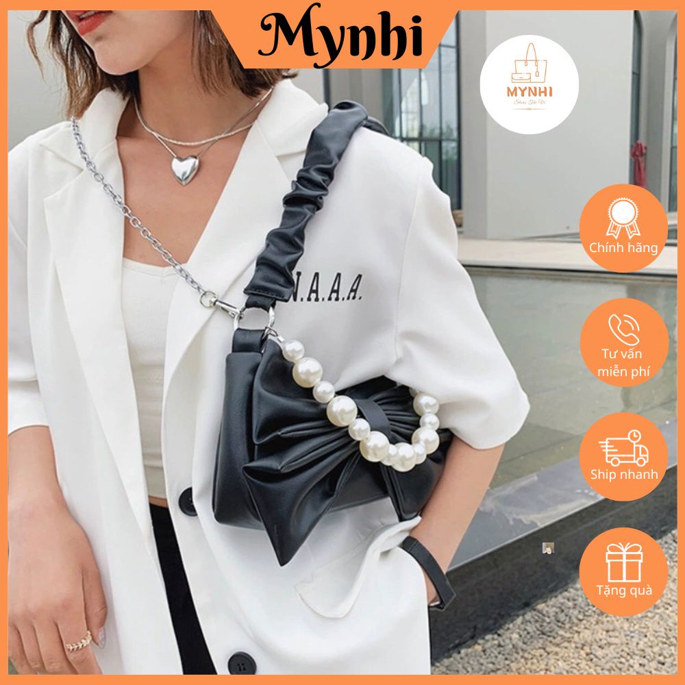 Túi xách nữ tay nhúm, quai ngọc phù hợp đi chơi, dạo phố SMN350