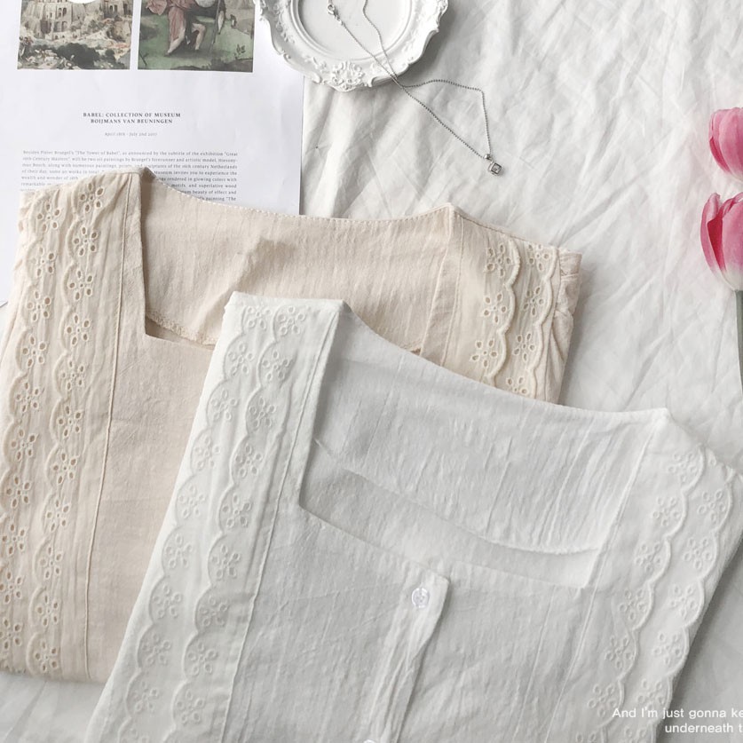 Áo Sơ Mi Ren Không Tay Nữ Mới 28115