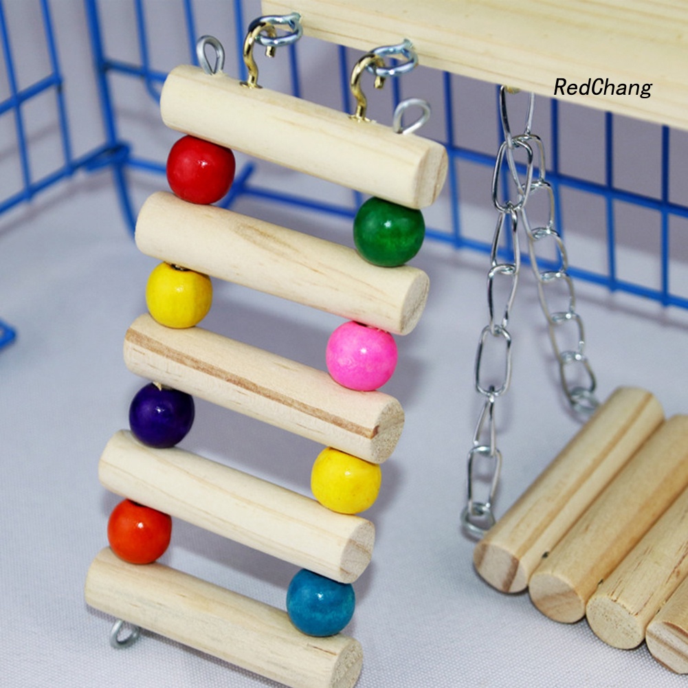 Set 3 đồ chơi thang dây chuỗi hạt gỗ độc đáo cho thú cưng