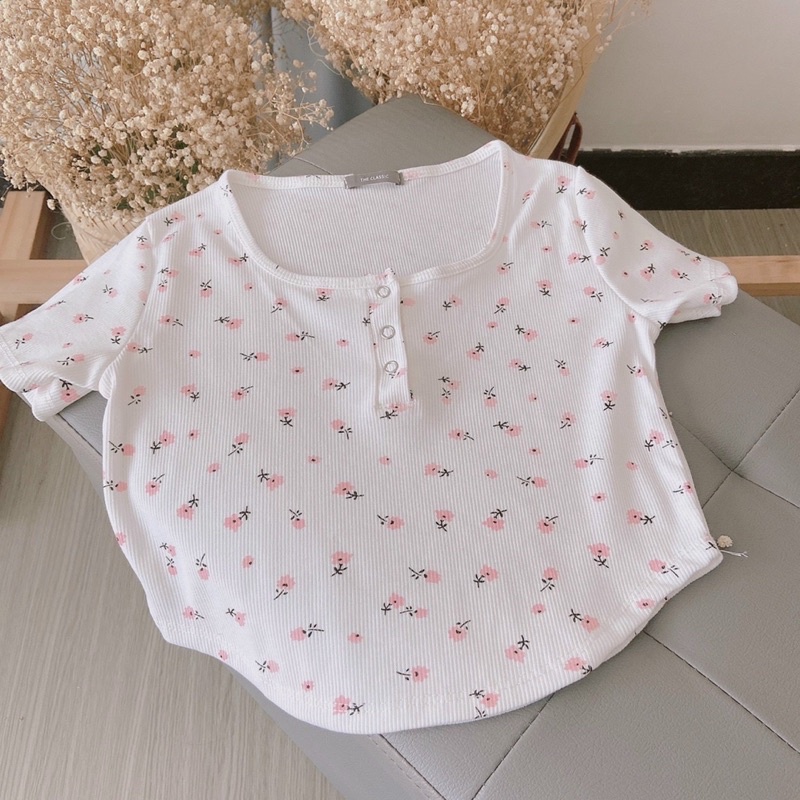 ÁO HOA CÚC BẤM VẠT BẦU
