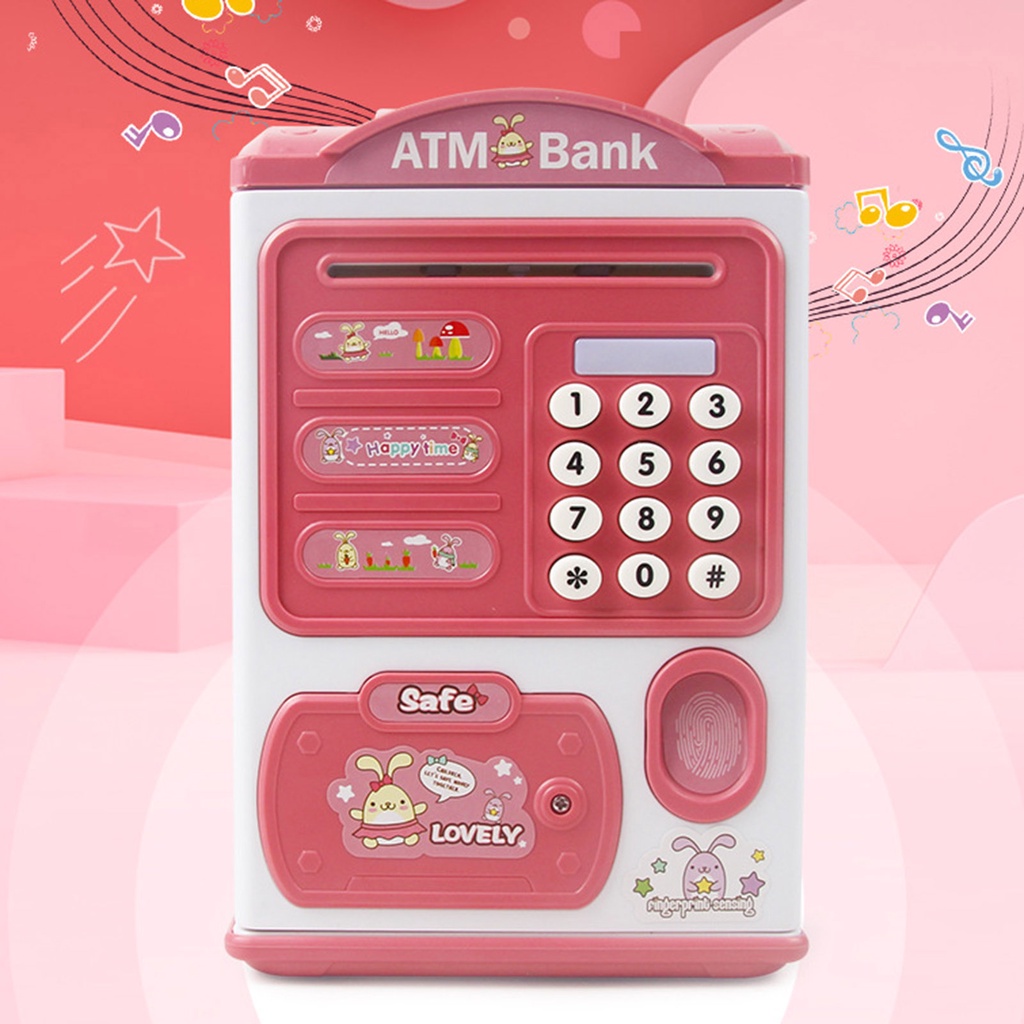 Ống Heo Tiết Kiệm Hình Cây ATM Có Mật Khẩu Vân Tay