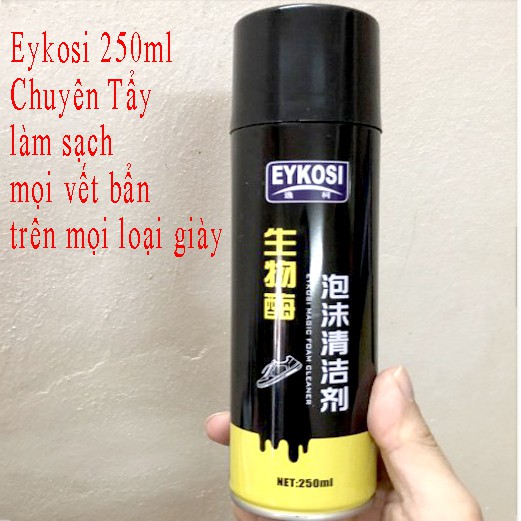 Chai làm sạch giày Eykosi 250ml dạng bọt có video test