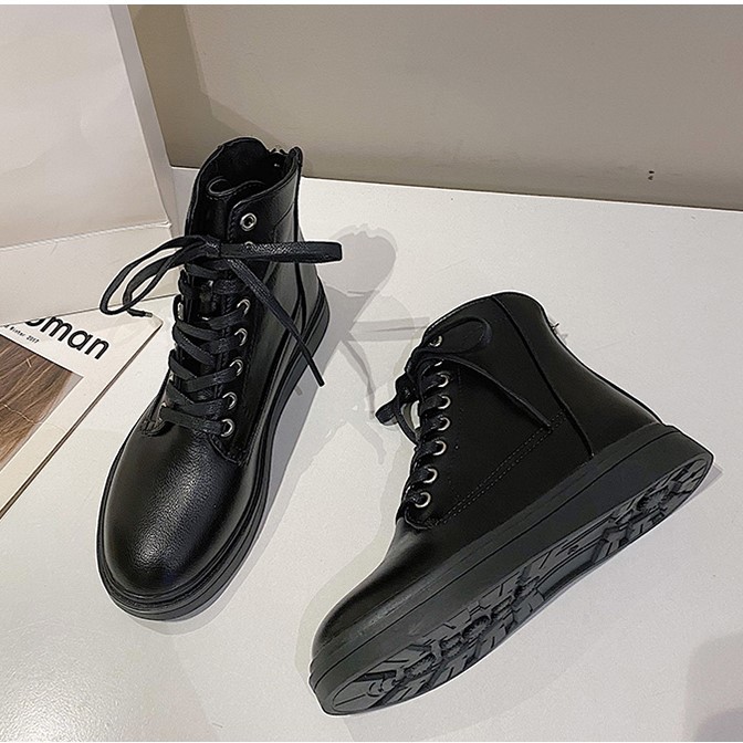 Boot ulzzang boots nữ bốt cao cổ màu đen - T8.13 [SẴN] | BigBuy360 - bigbuy360.vn