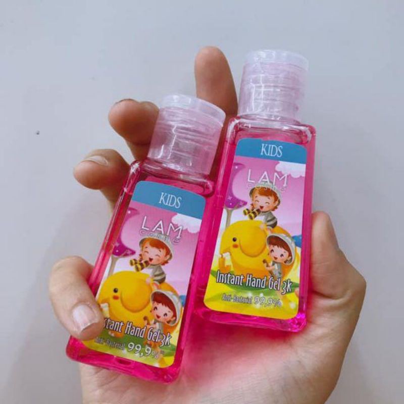 GEL RỬA TAY KHÔ 3K LAMCOSME với chiết xuất từ hoa quả + hạt dưỡng vitamin 60ml