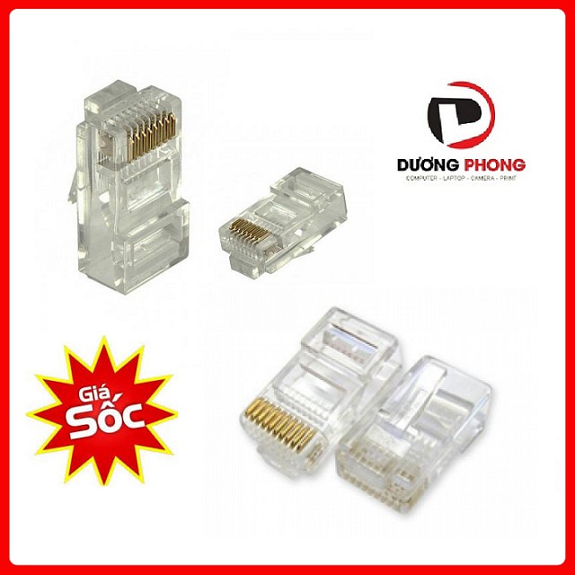 Đầu Bấm Dây Mạng 💖𝐅𝐫𝐞𝐞𝐬𝐡𝐢𝐩💖 Hạt Mạng Xịn Giá Rẻ AMP RJ45 ST19