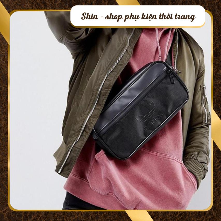 Túi Đeo Chéo Nam nữ Crossbody Sport Bag thời trang cao cấp màu đen chống thấm tốt - Shin Shop Leather