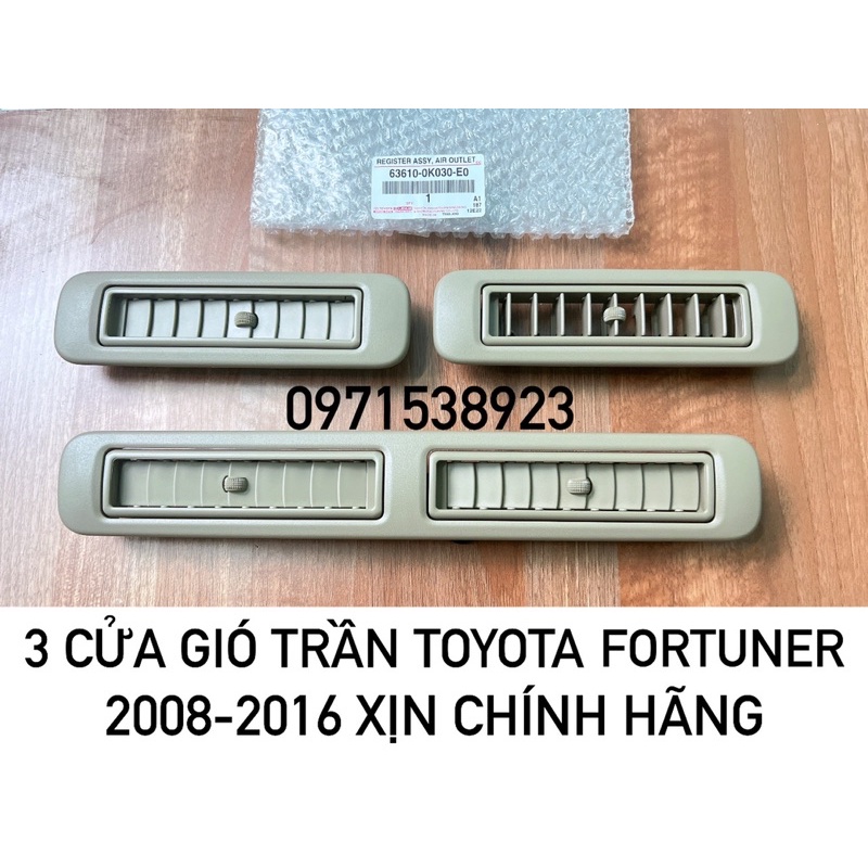 CỬA GIÓ ĐIỀU HOÀ TRẦN SAU TOYOTA FORTUNER 2008-2016 XỊN CHÍNH HÃNG 63610-0K030-E0 giá 1 cái